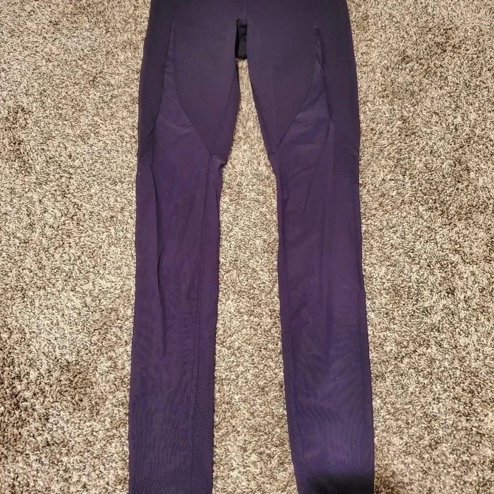 Alo Yoga Blue Mesh Panel Leggings XS